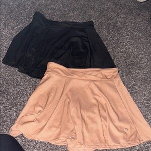 RBX Black and Tan Skater skort Skirt Set NWOT